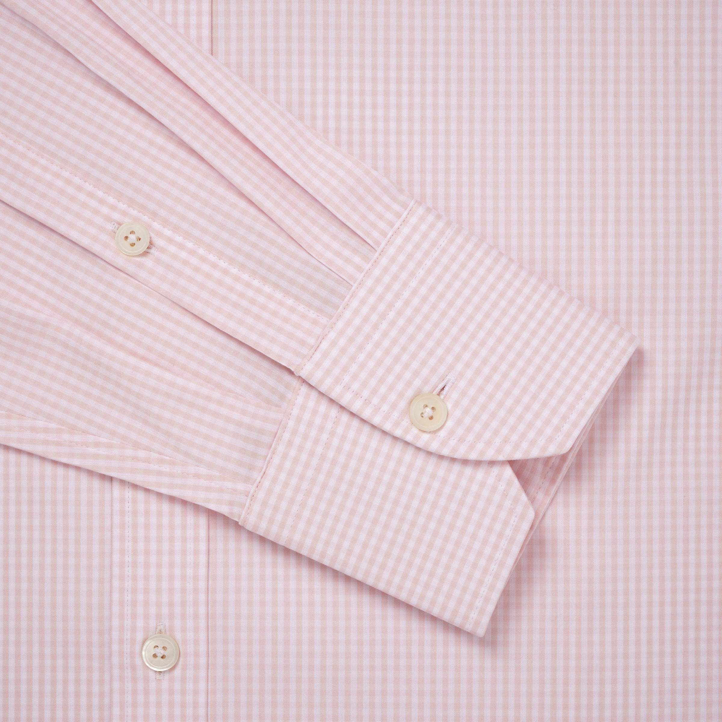 Pale Pink & White Classic Fit Essential Gingham Formal Shirt