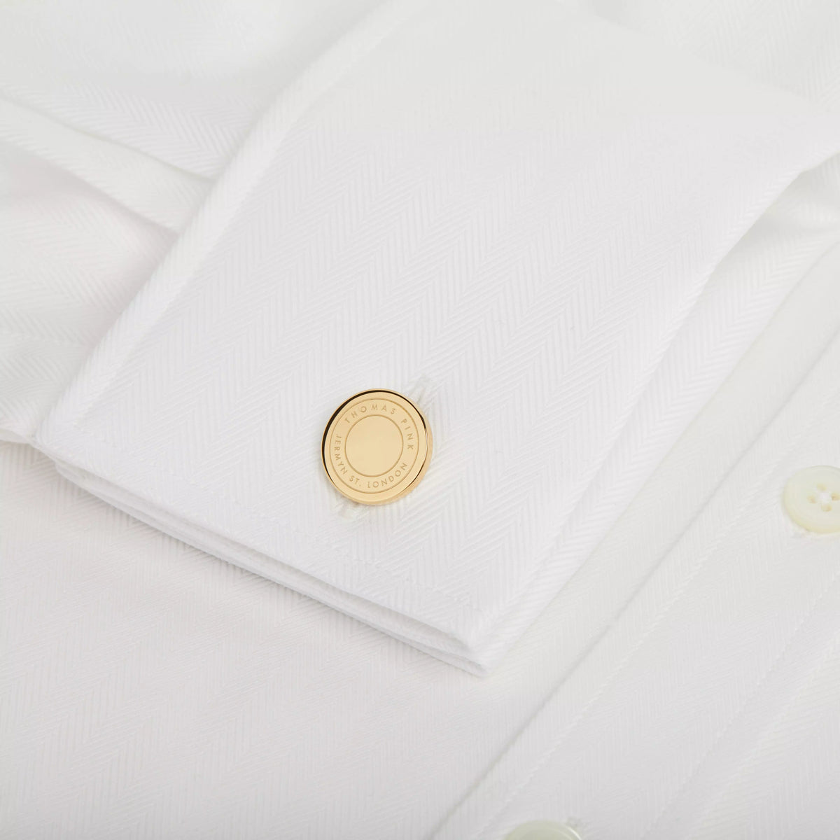 Gold Gold Finish Jermyn St Cufflinks