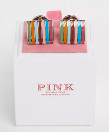 Multicolour Jermyn Street Edition Enamel Stripe Cufflinks