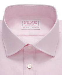 Pale Pink Tailored Fit Double Cuff Royal Twill Formal Shirt