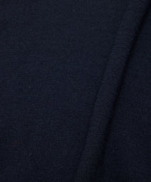 Navy Blue Merino Wool V-Neck Sweater