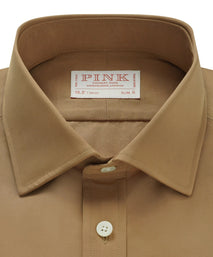 Camel Slim Fit Soft Finish Poplin Formal Shirt